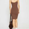 Clothing CAARA | Soft Lounge Slip Dress Coffee