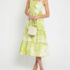 Clothing o.p.t | Colette Cotton Dress Chartreuse Palm