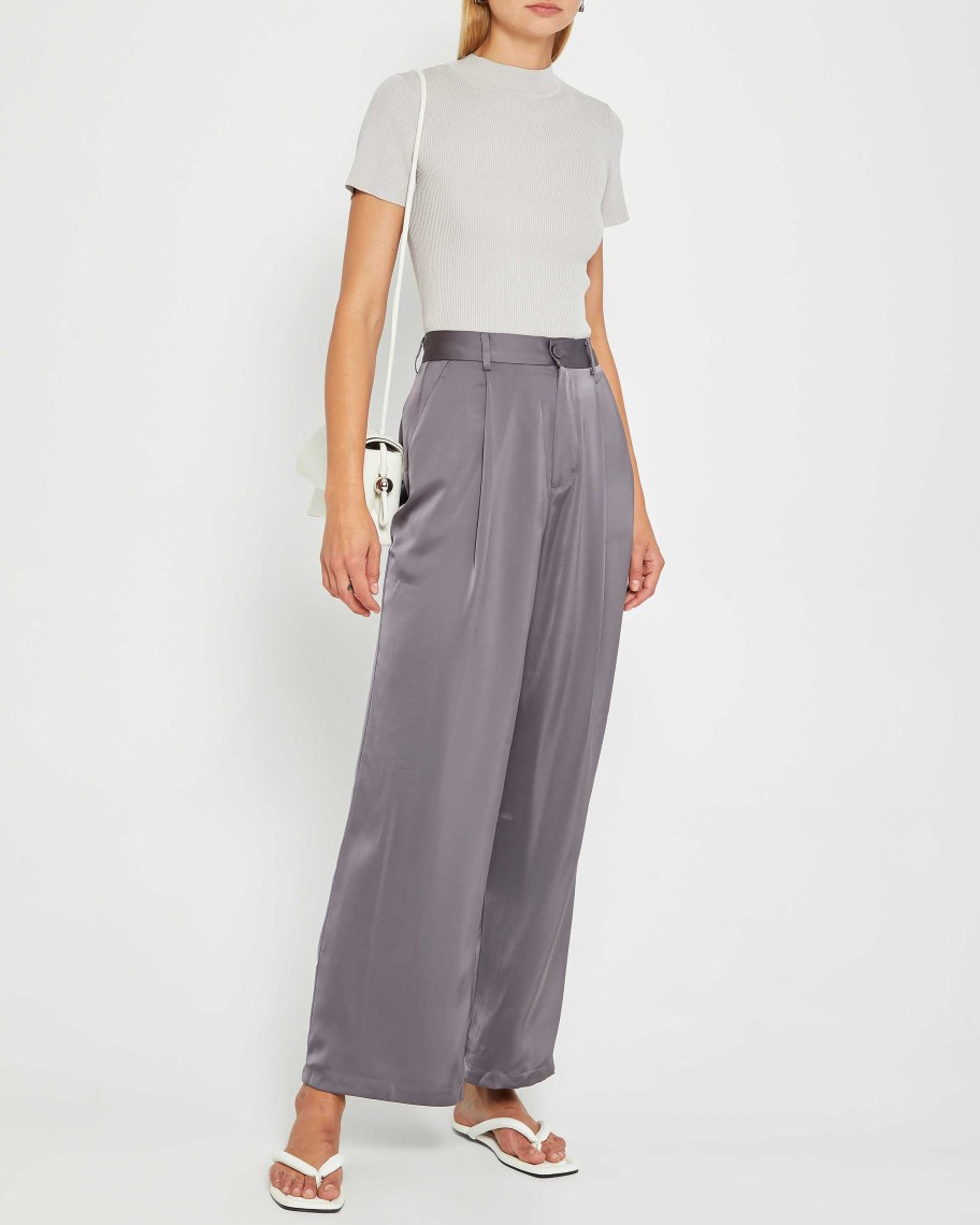 Clothing kourt | Keefa High Waisted Pant Dark Grey