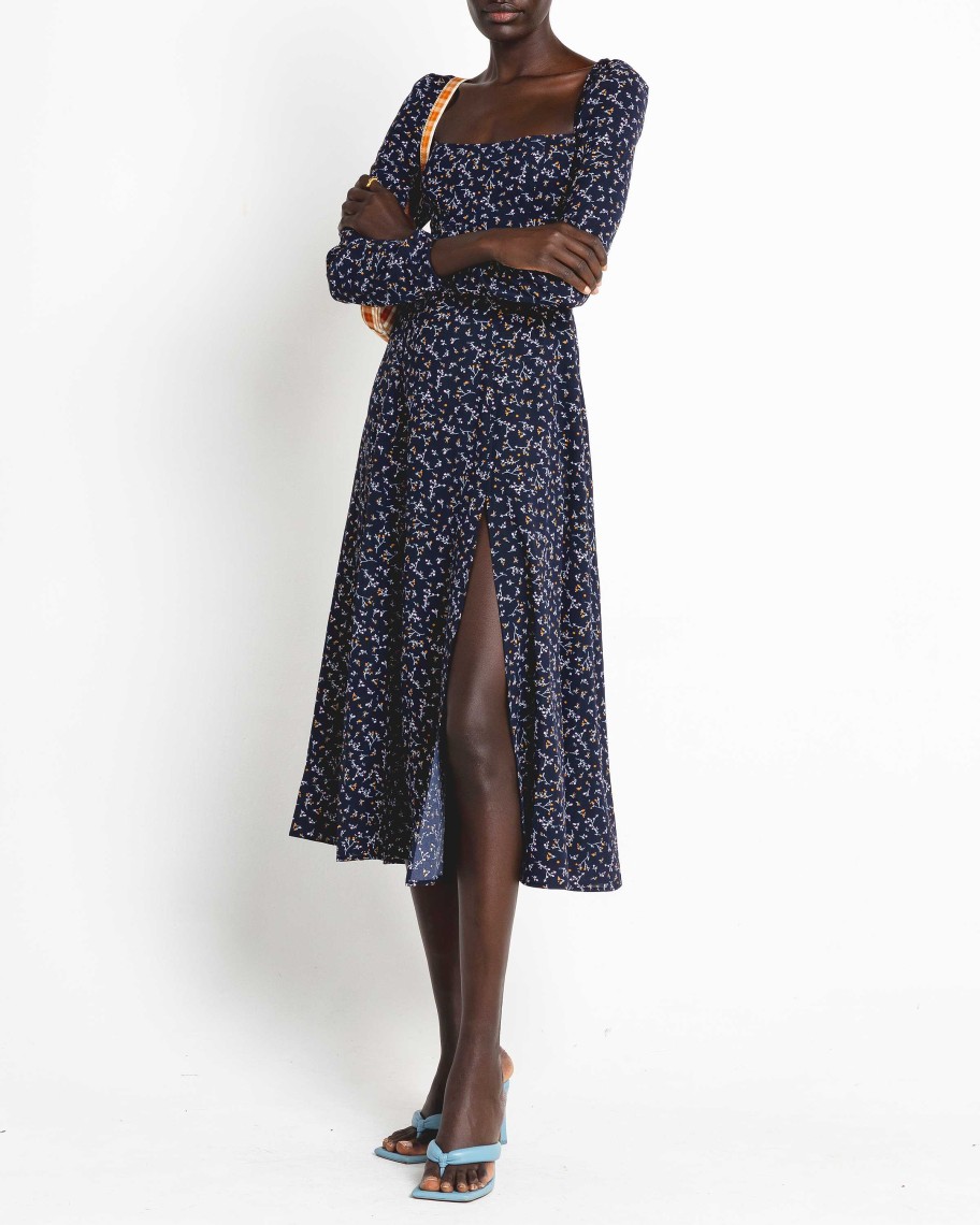 Clothing o.p.t | Lenon Dress Ditsy Navy Floral