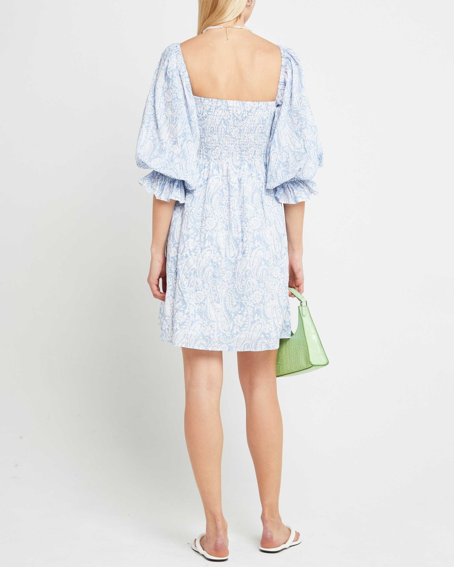 Clothing kourt | Portia Mini Dress Blue Paisley