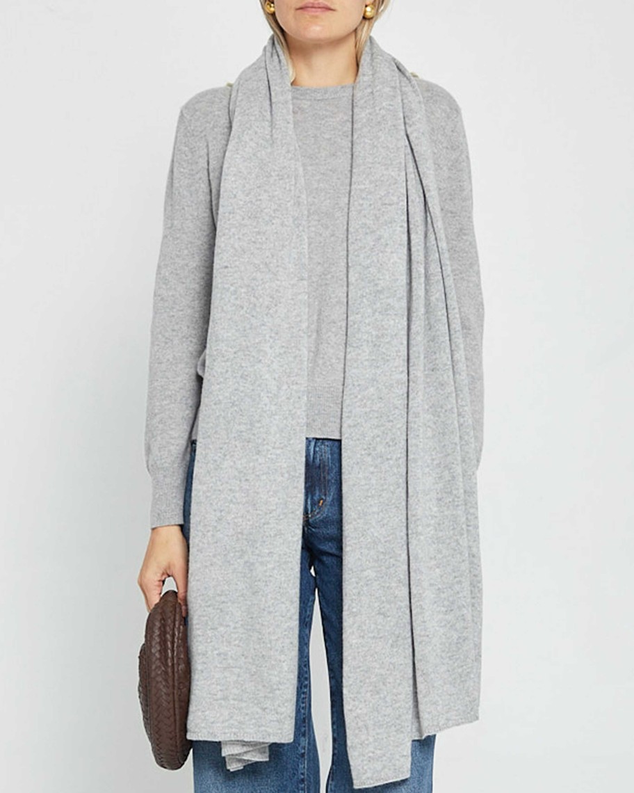 Clothing CAARA | Everyday Cashmere Wrap Light Grey