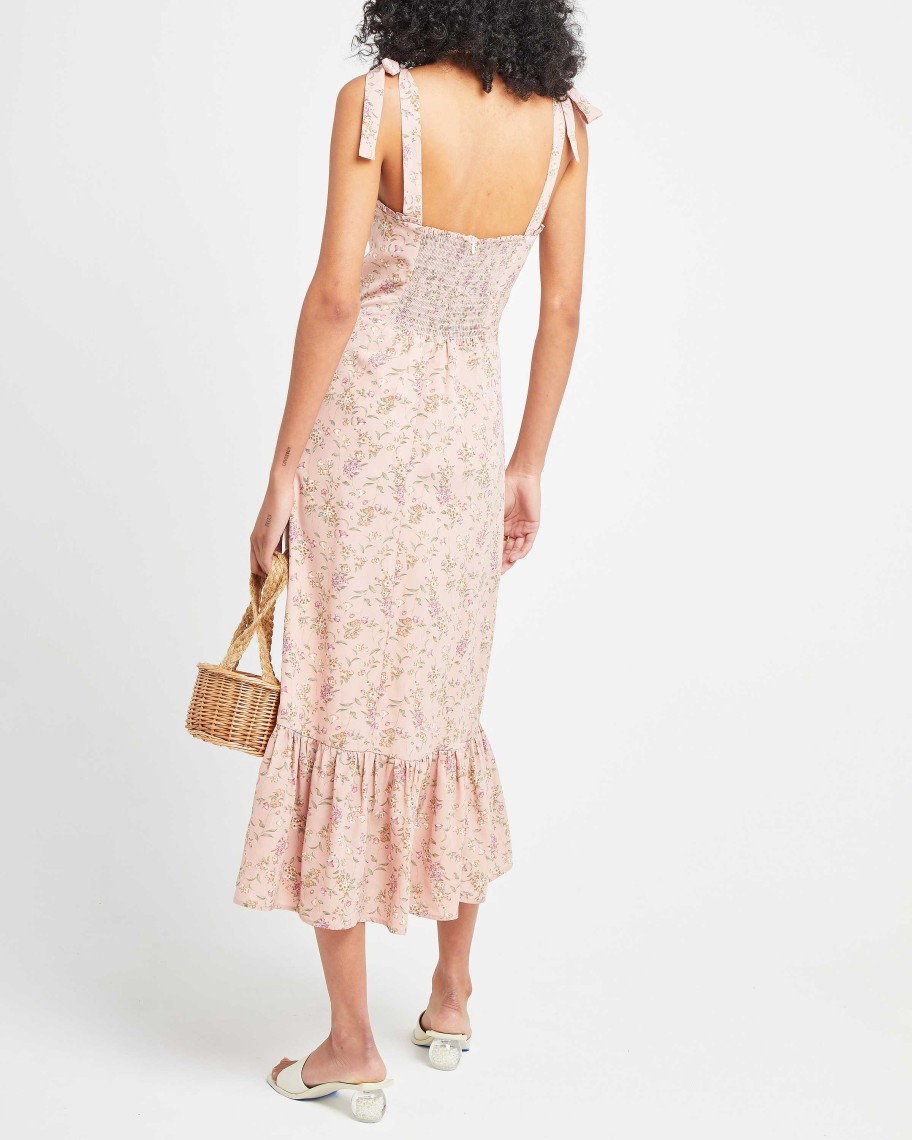 Clothing o.p.t | Toile De Jouy Dress Dusty Rose Floral