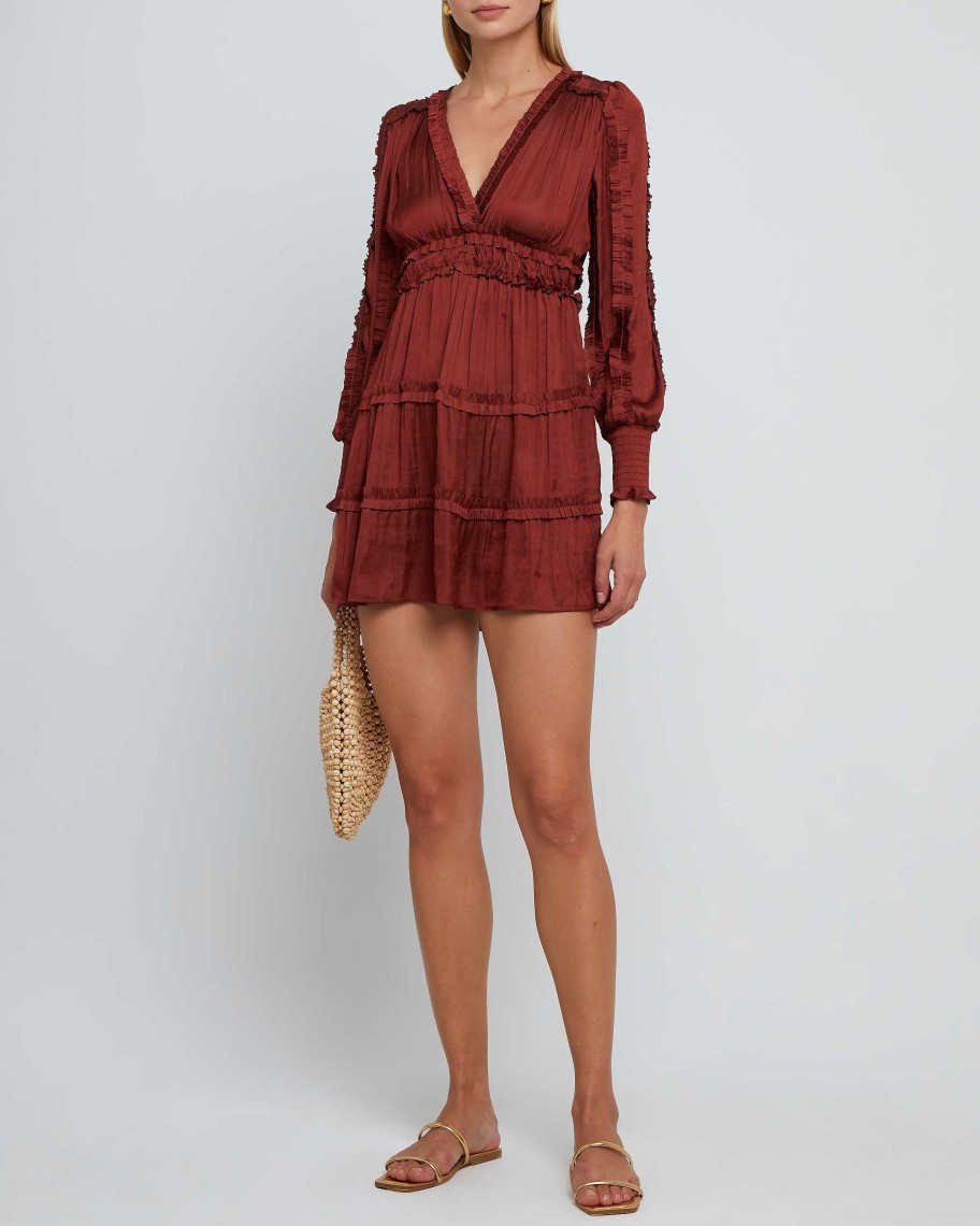 Clothing o.p.t | Tianna Mini Dress Rust