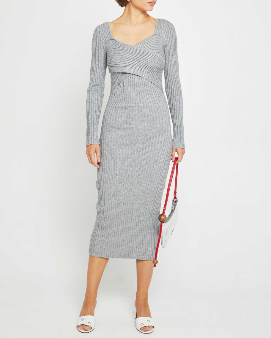 Clothing CAARA | Cosima Knit Dress Grey