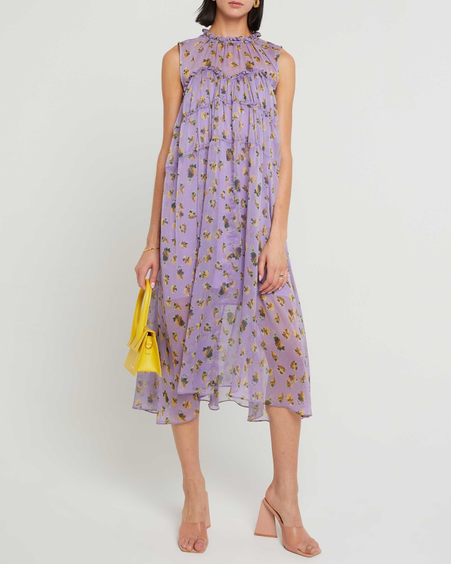 Clothing o.p.t | Samia Dress Purple Floral