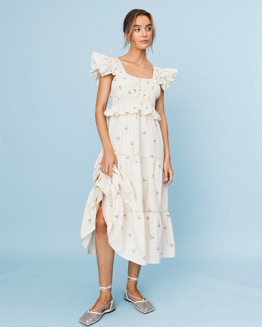 Clothing o.p.t | Alana Dress Beige Floral