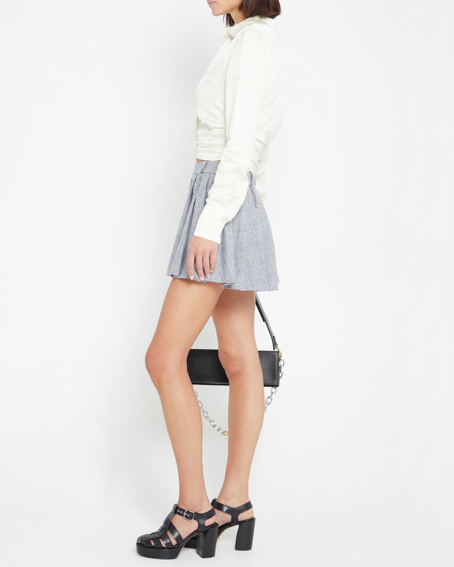 Clothing kourt | Audrey Pleated Mini Skirt Periwinkle Plaid