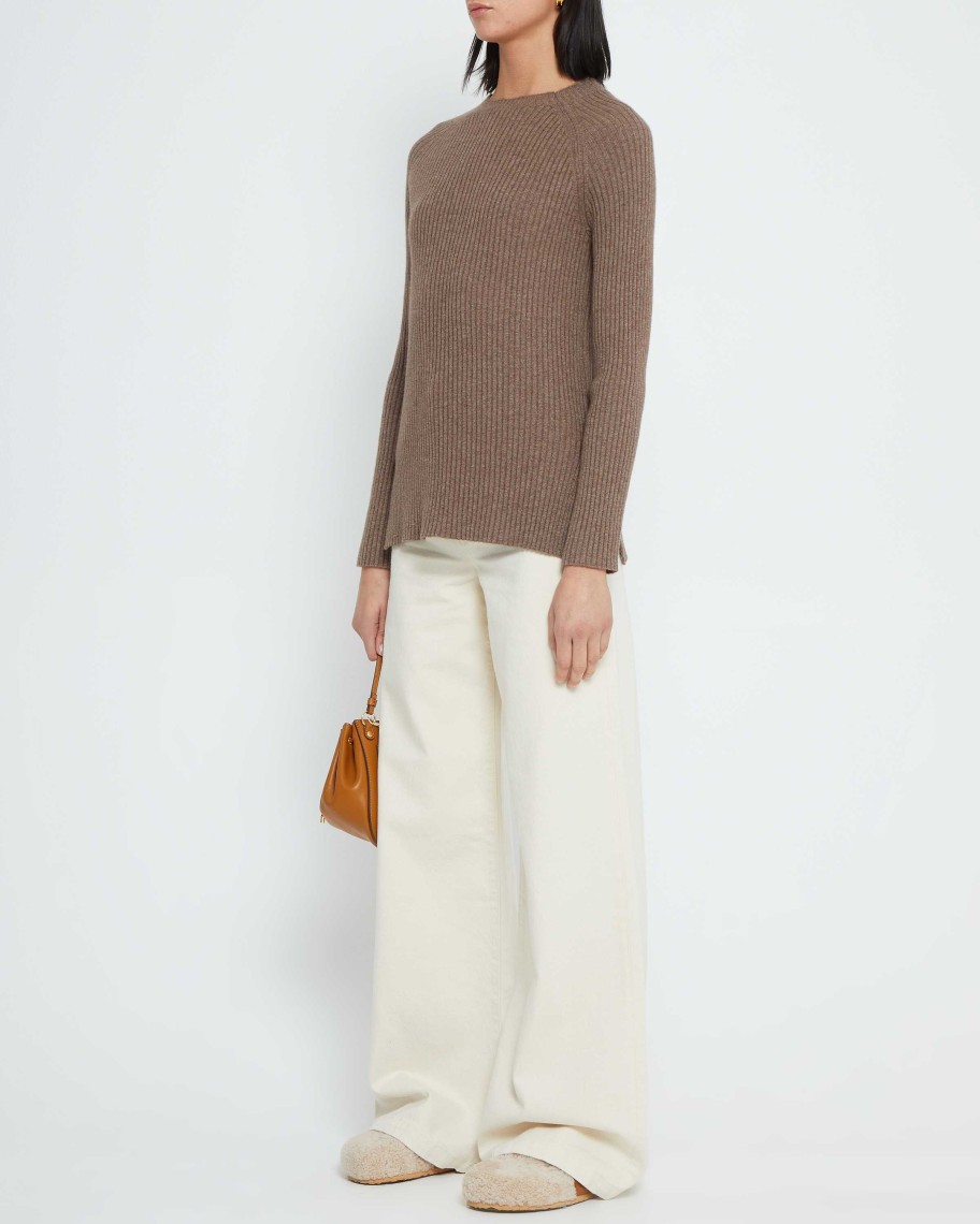 Clothing CAARA | Capua Wool Cashmere Sweater Taupe Mauve