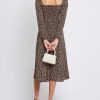 Clothing o.p.t | Lenon Dress Dark Brown Floral