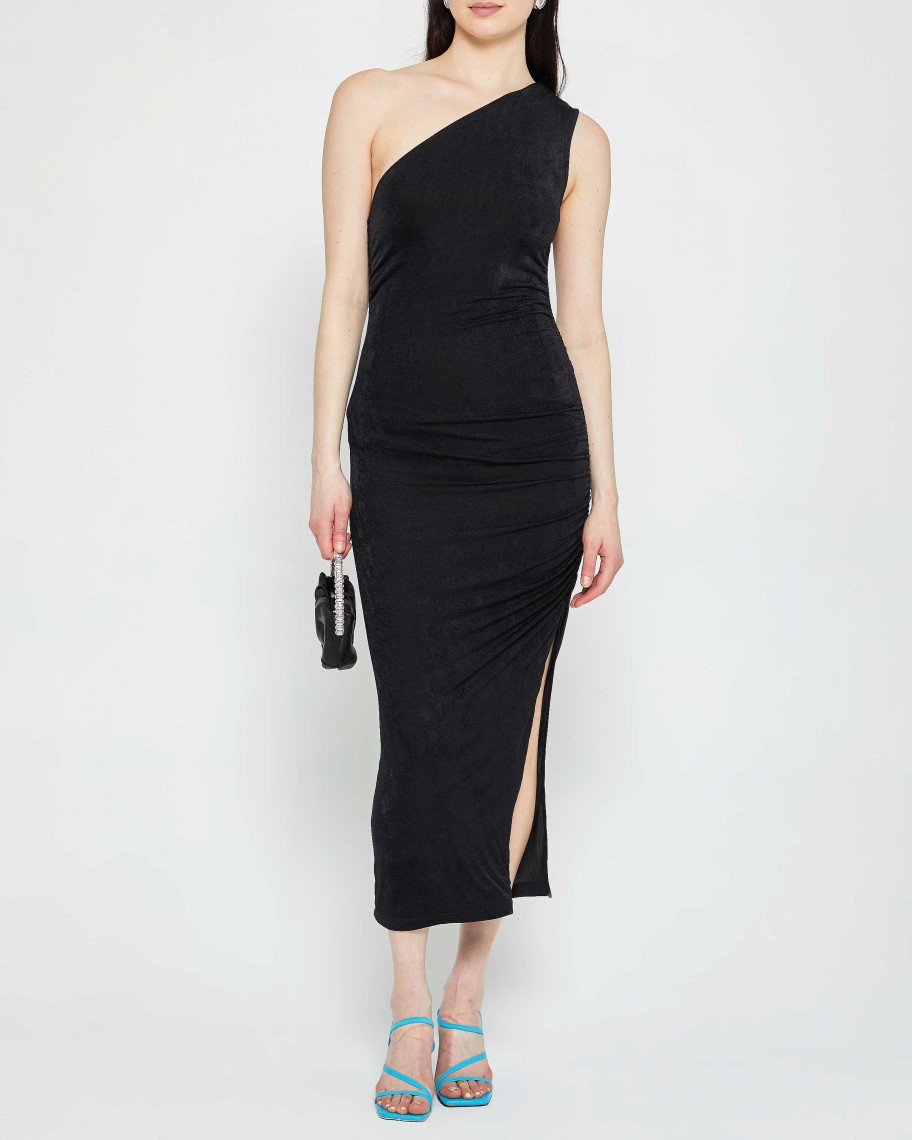 Clothing o.p.t | Elyn One Shoulder Dress Black