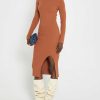 Clothing CAARA | Vermont Knit Dress Coffee