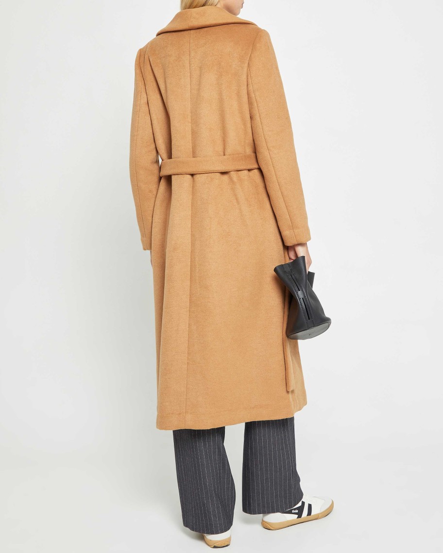 Clothing CAARA | Benji Wrap Coat Camel