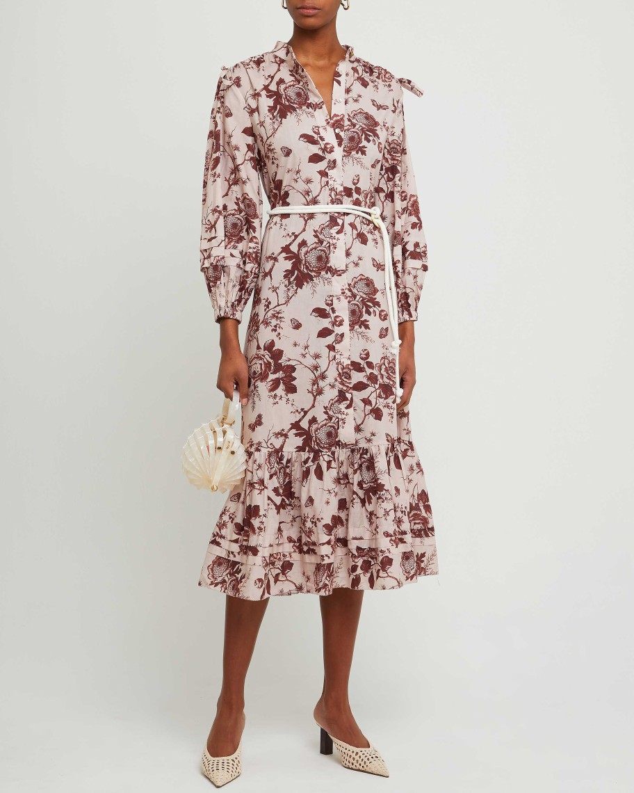 Clothing o.p.t | Seko Dress Maroon Floral