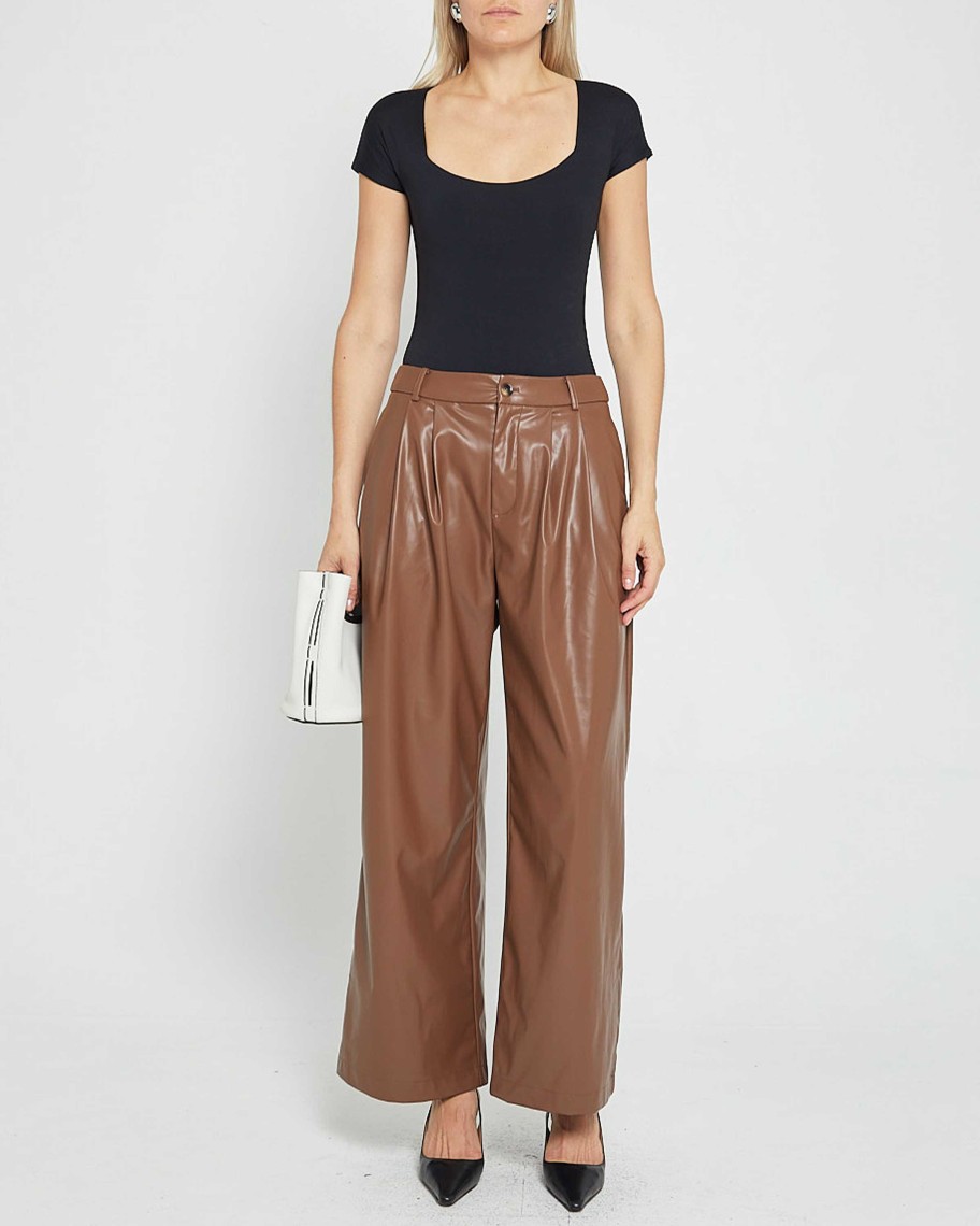 Clothing CAARA | Reveriee Bootcut Pant Brown