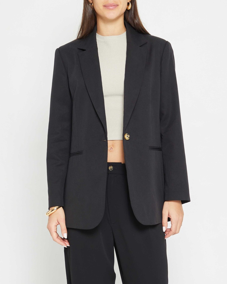 Clothing CAARA | Adira Relaxed Blazer Black