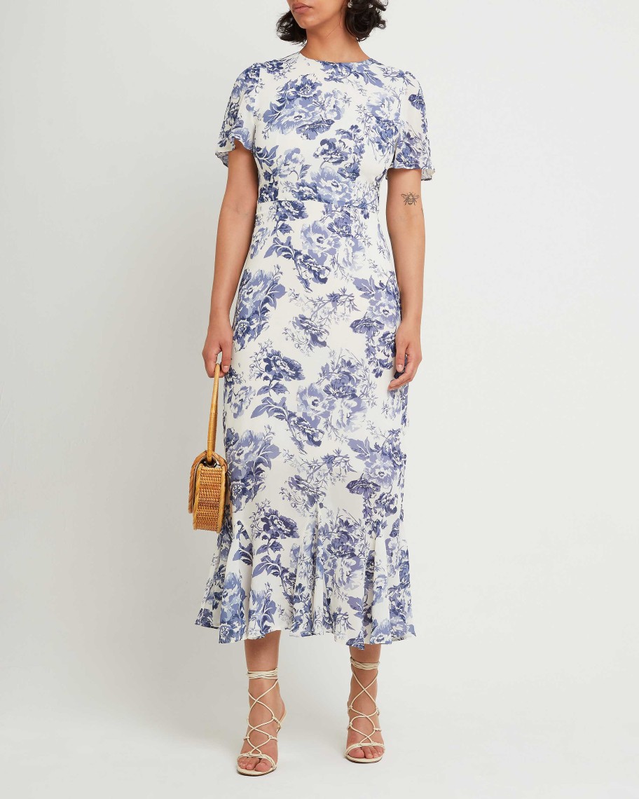 Clothing o.p.t | Kimmie Dress Blue Toile