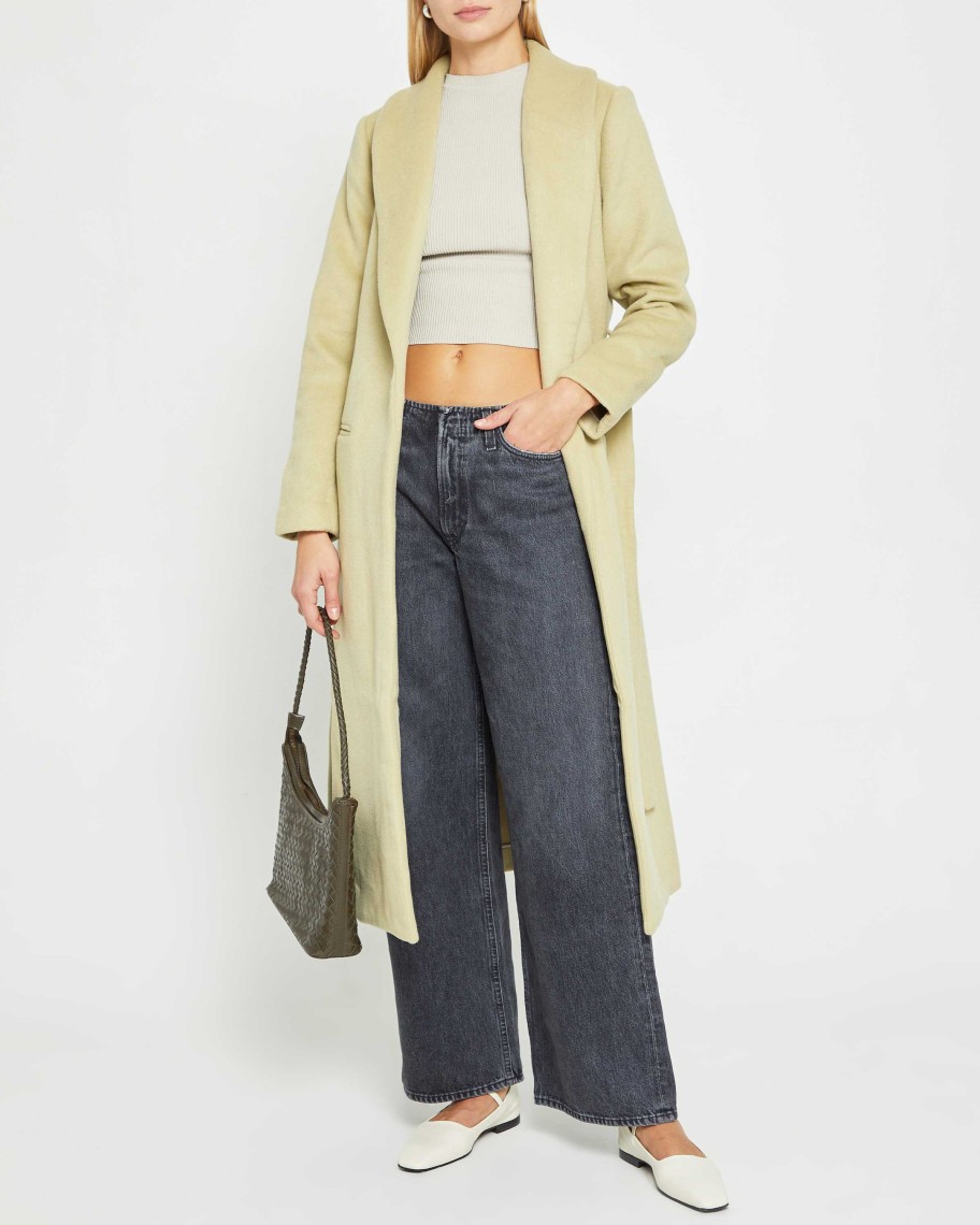 Clothing CAARA | Benji Wrap Coat Green