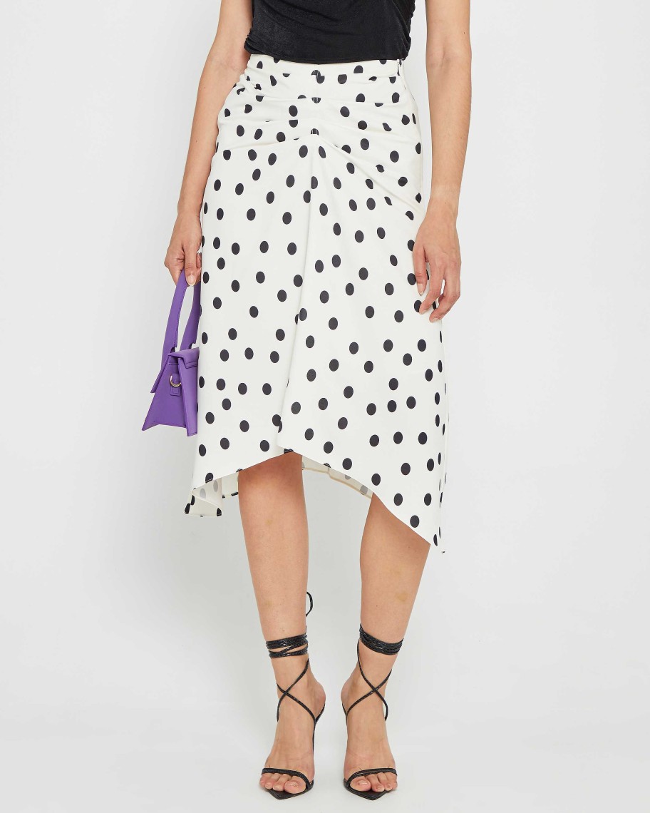 Clothing kourt | Rowe Skirt White Polka Dot