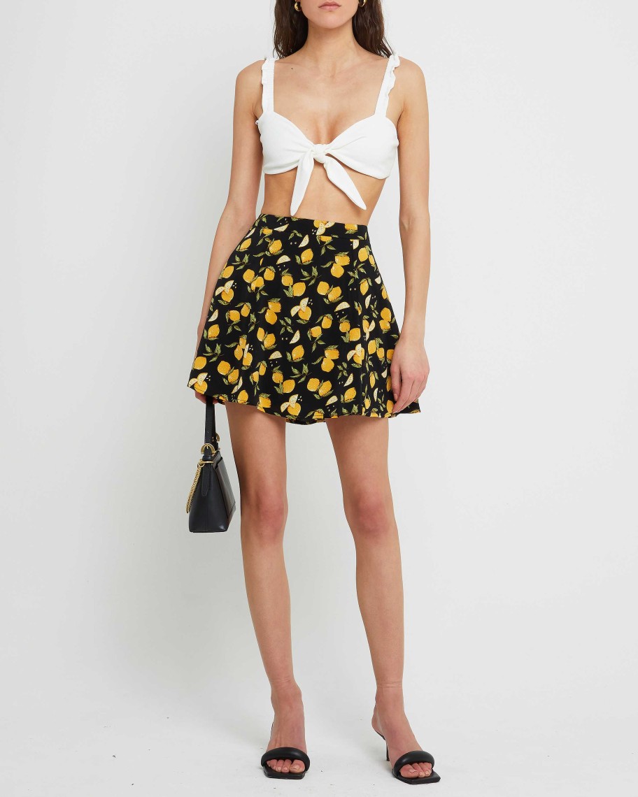 Clothing kourt | Taren Skirt Black Fruit Print