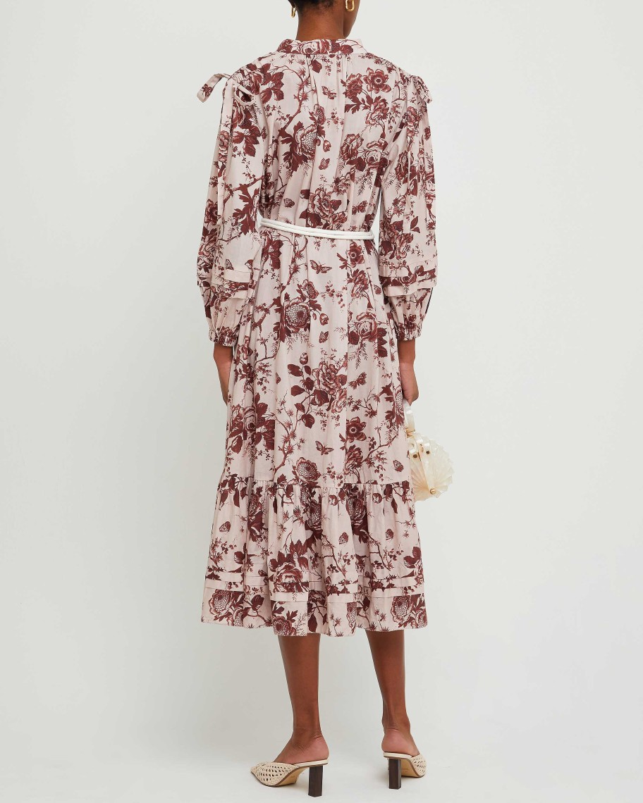 Clothing o.p.t | Seko Dress Maroon Floral