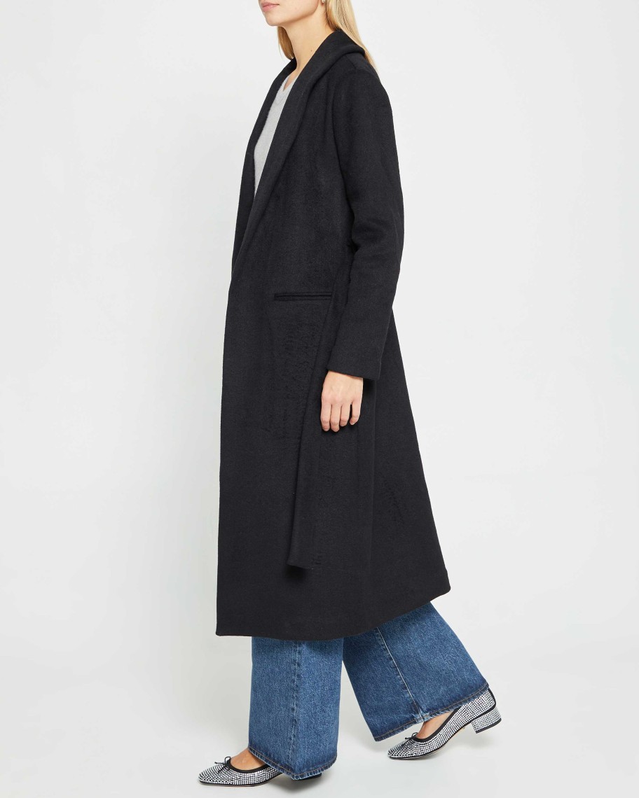 Clothing CAARA | Benji Wrap Coat Black