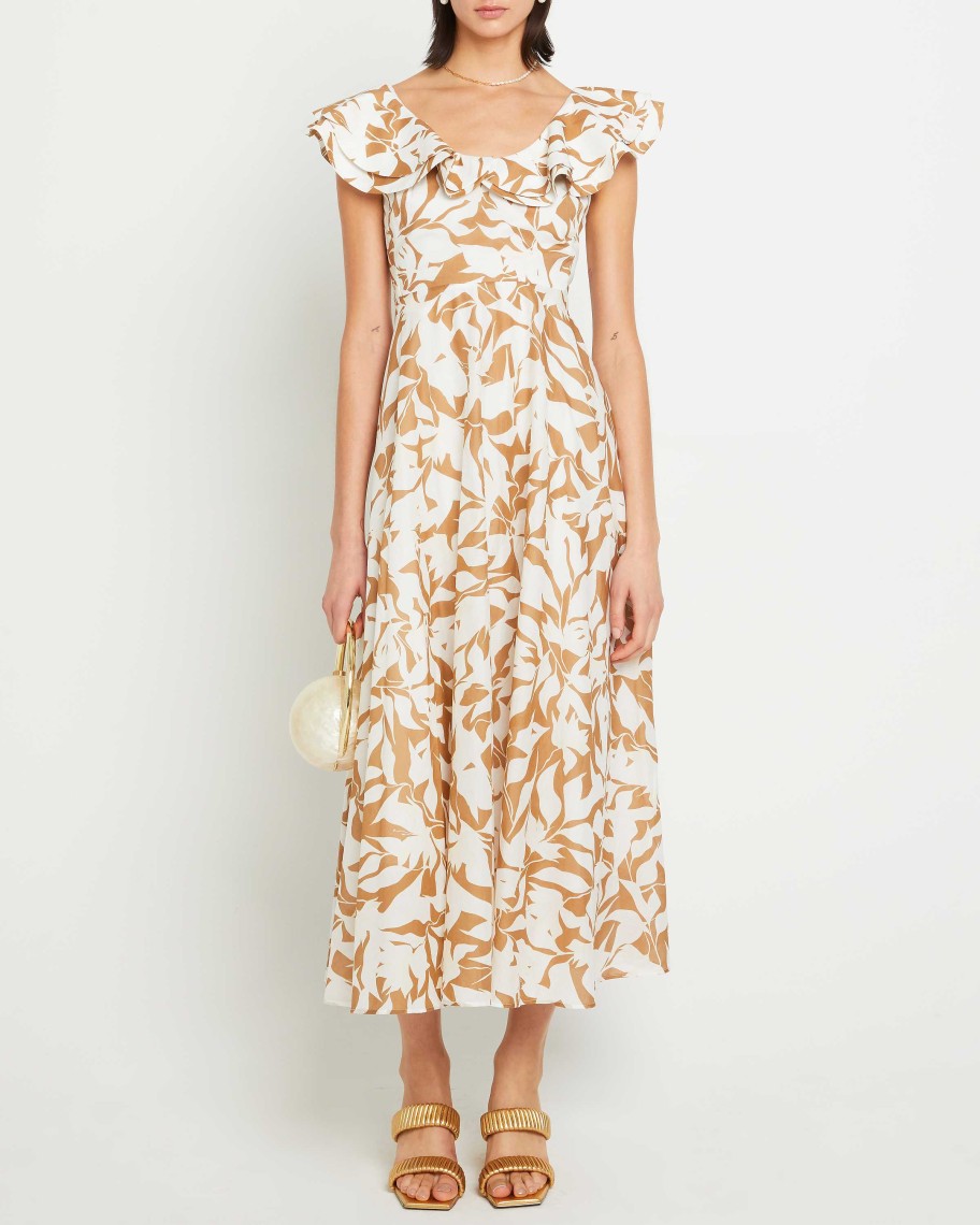 Clothing o.p.t | Priya Dress Brown Floral