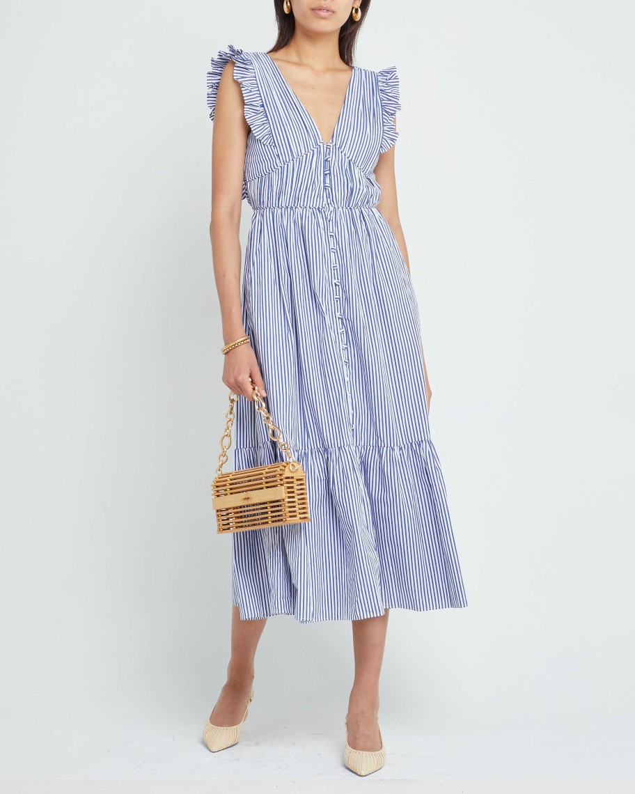 Clothing o.p.t | Stella Dress Blue Stripes