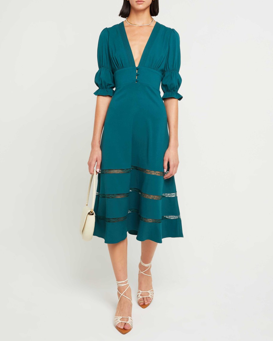 Clothing o.p.t | Parker Dress Forest Green