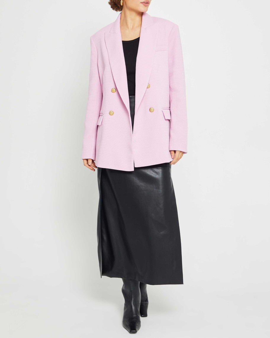 Clothing CAARA | Brittni Oversized Blazer Pink