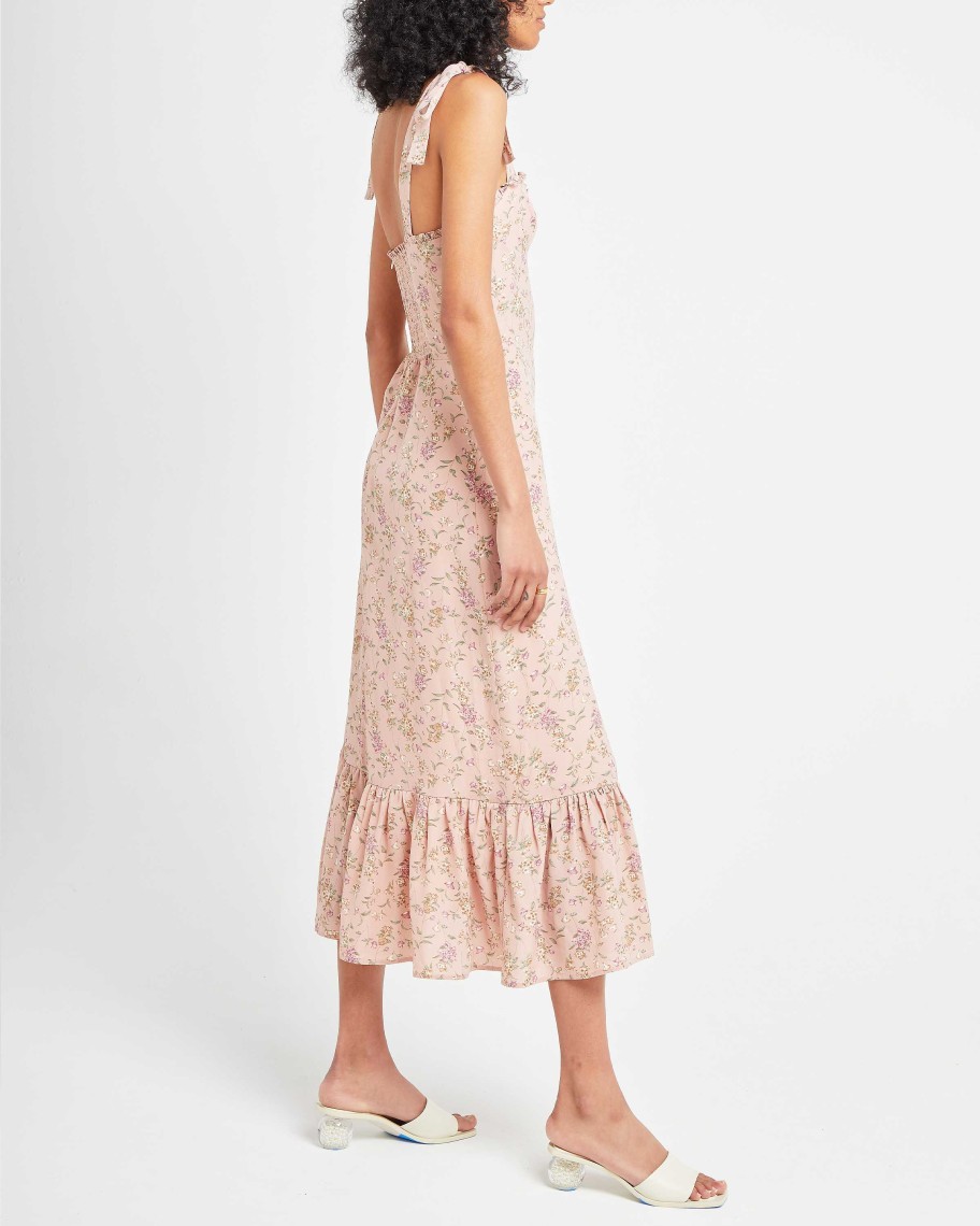 Clothing o.p.t | Toile De Jouy Dress Dusty Rose Floral