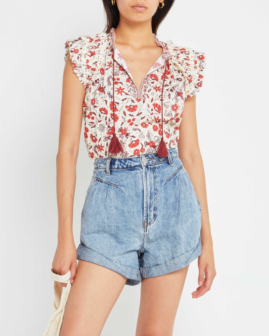 Clothing kourt | Charli Top Red Floral