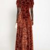 Clothing o.p.t | Ralph Velvet Dress Copper Floral