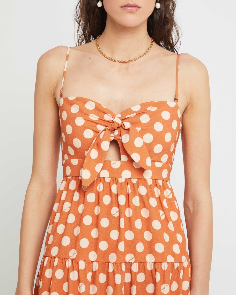 Clothing o.p.t | Terry Dress Orange Polkadots