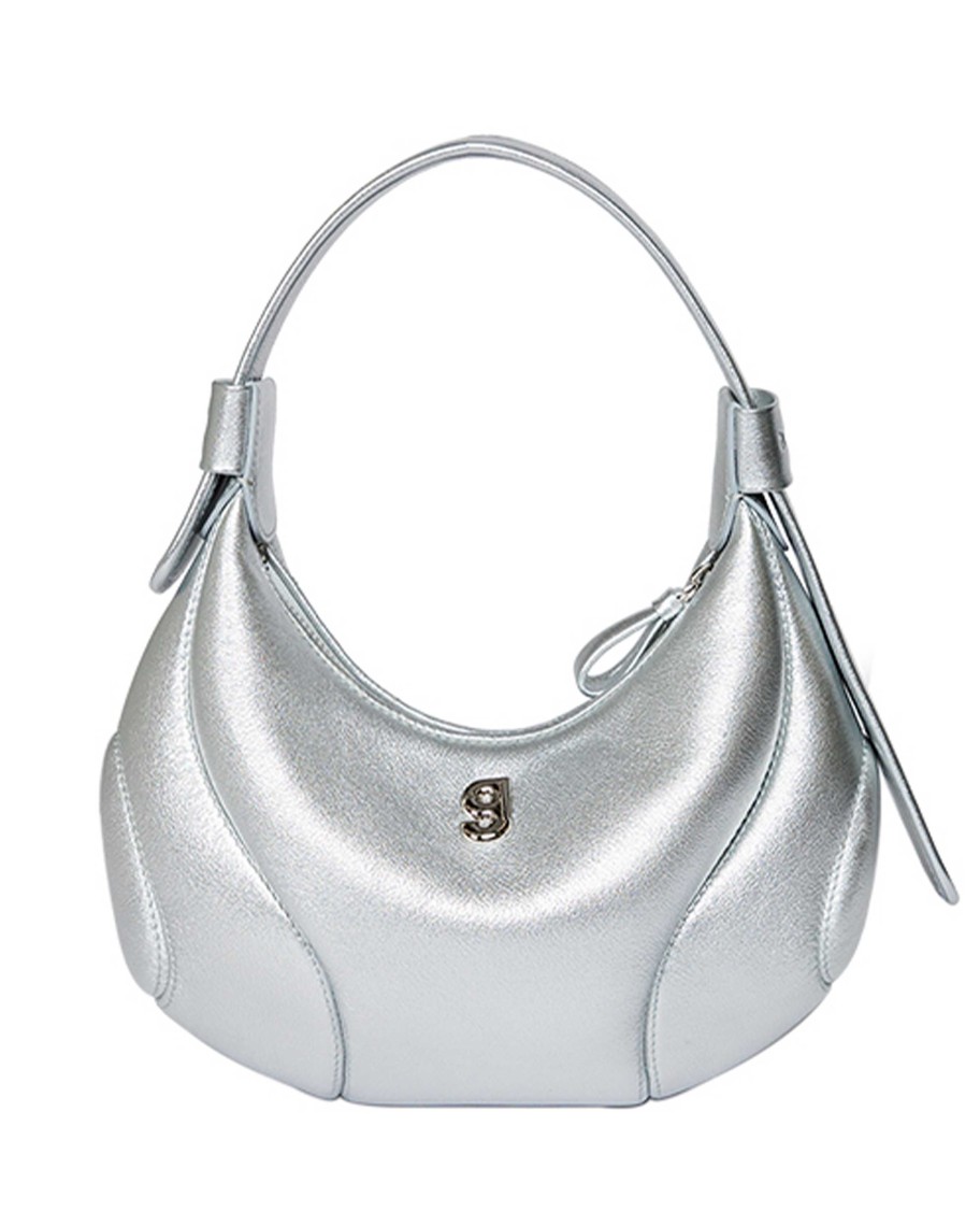 Accessories Kunogigi | Italian Leather Stadium Small Bag Silver