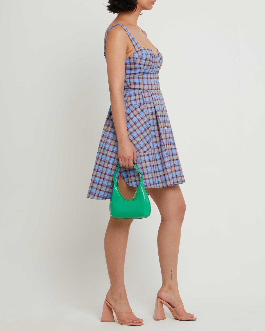 Clothing kourt | Away Dress Blue Plaid