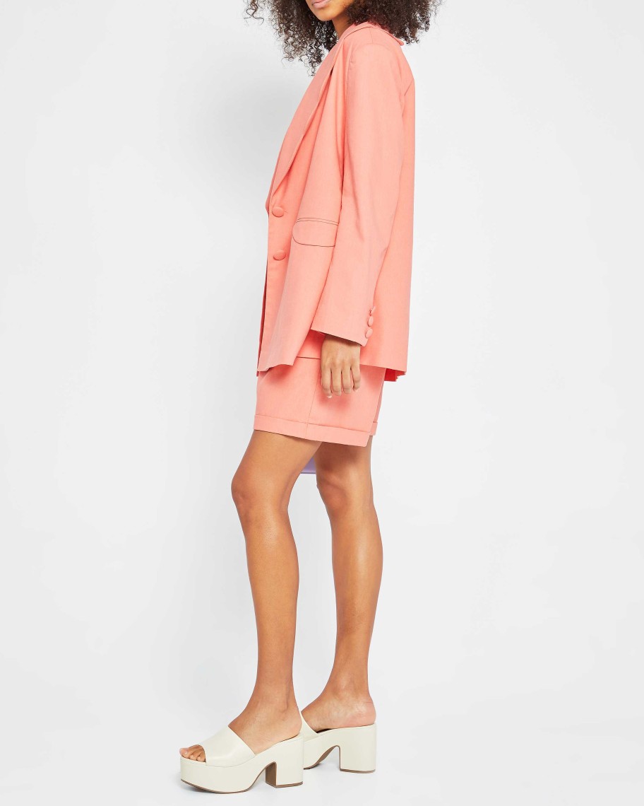 Clothing kourt | Mare Blazer And Shorts Set Coral