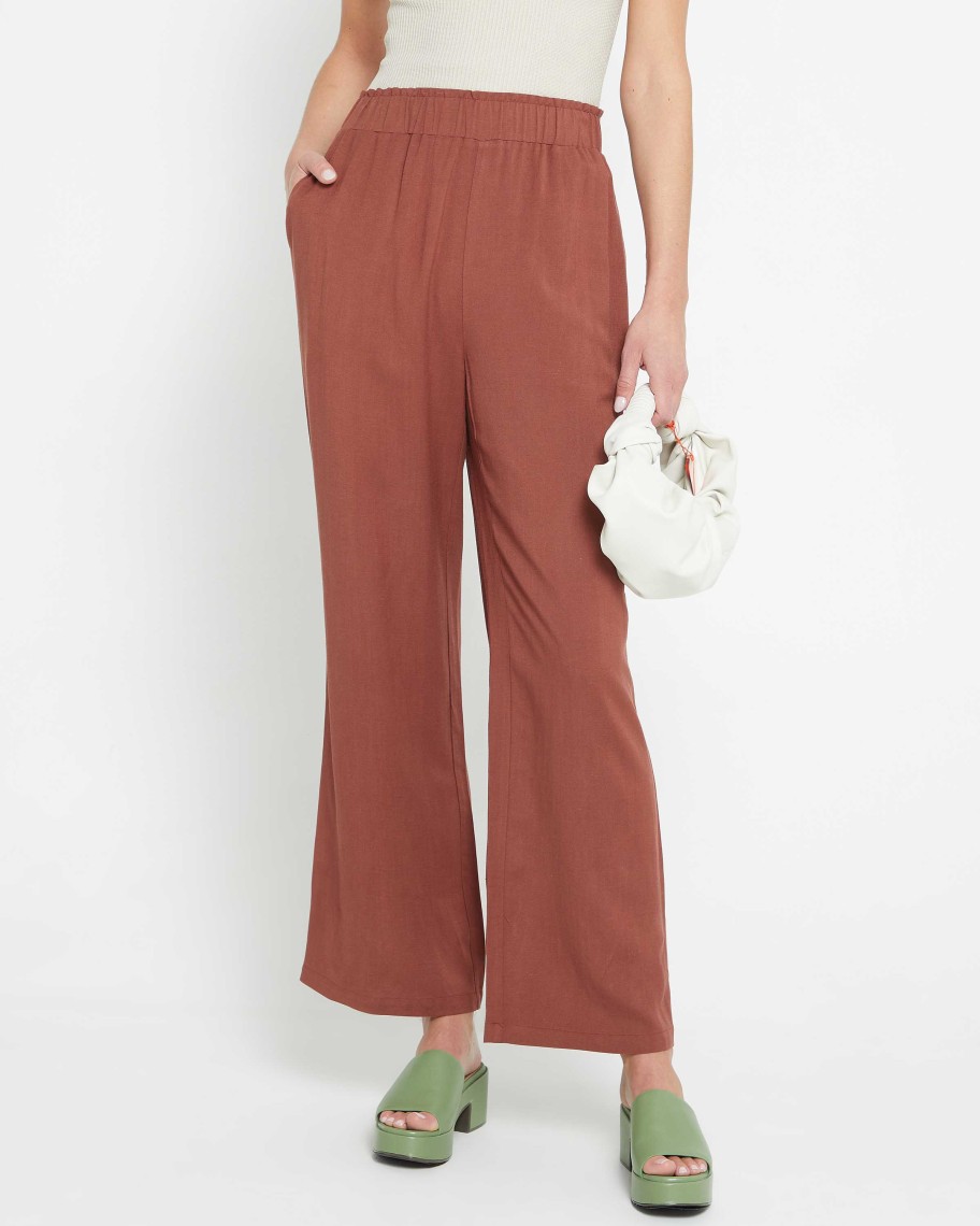 Clothing kourt | Fae Linen Pant Brown