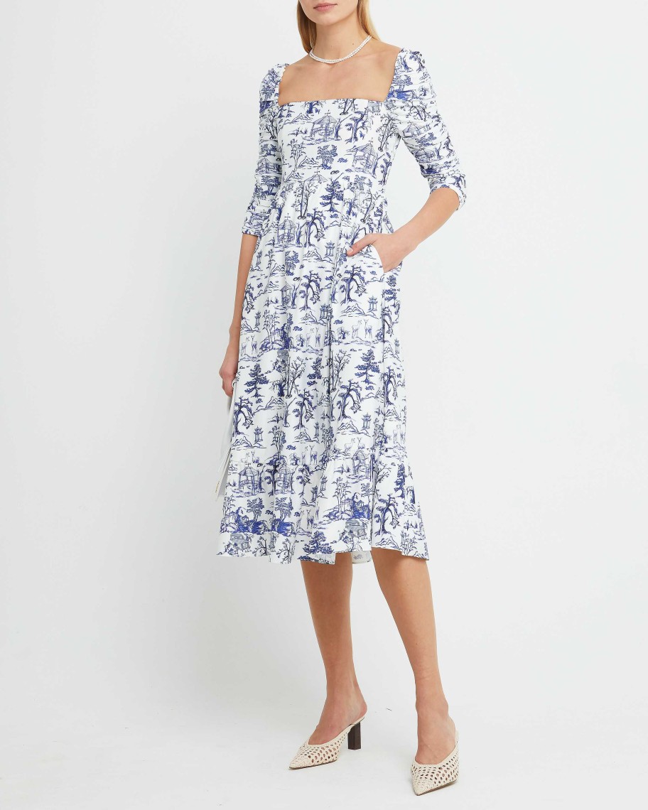 Clothing o.p.t | Bonnie Dress Dark Blue Toile