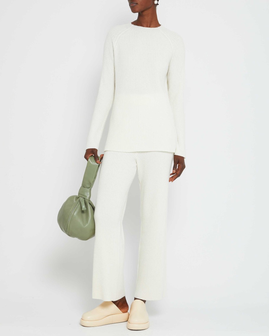 Clothing CAARA | Capua Wool Cashmere Pant Ivory