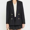 Clothing CAARA | Allora Wool-Blend Blazer Black