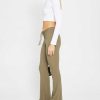 Clothing CAARA | Soft Lounge Ruched Pant Army Green