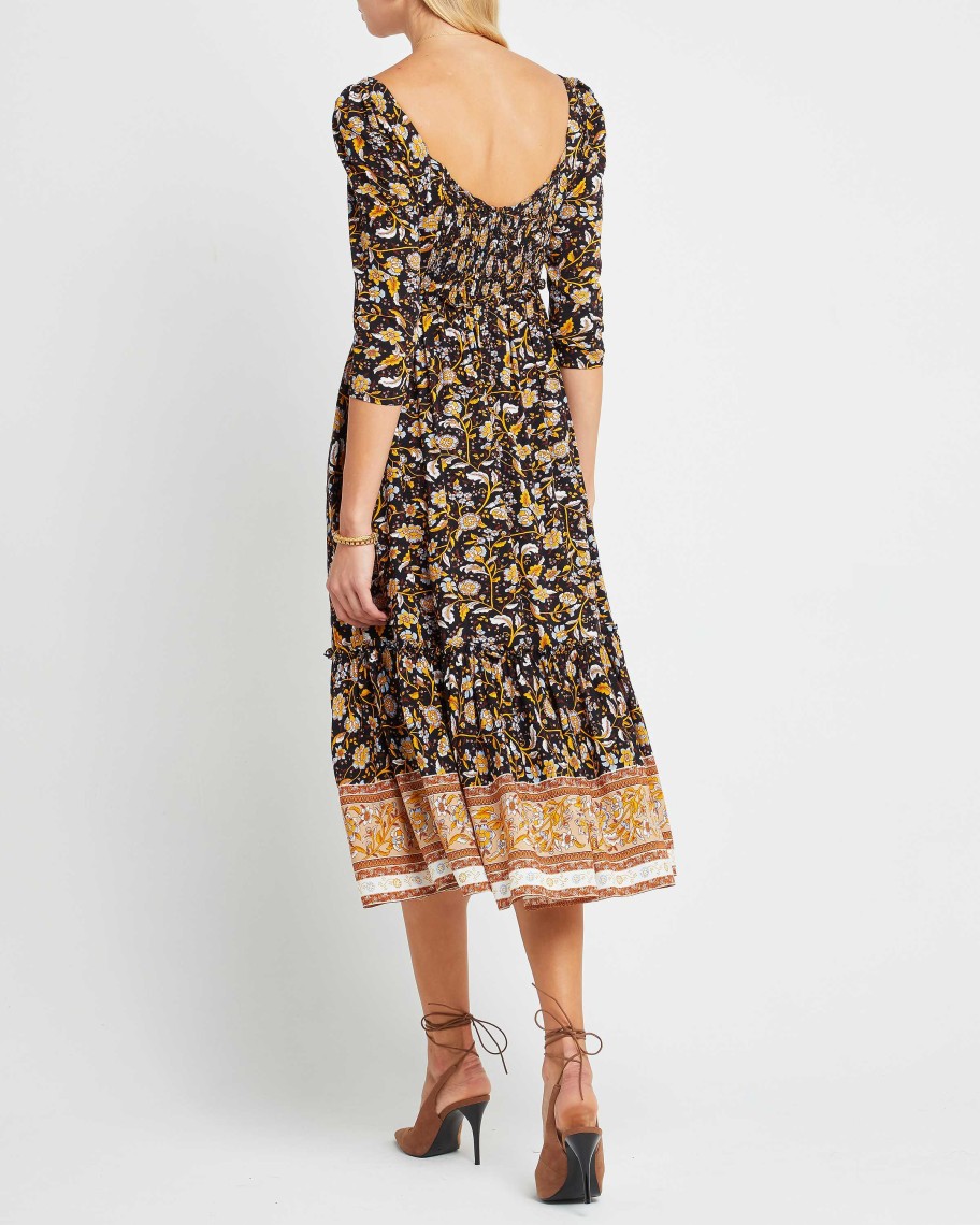 Clothing o.p.t | Willow Dress Brown Floral