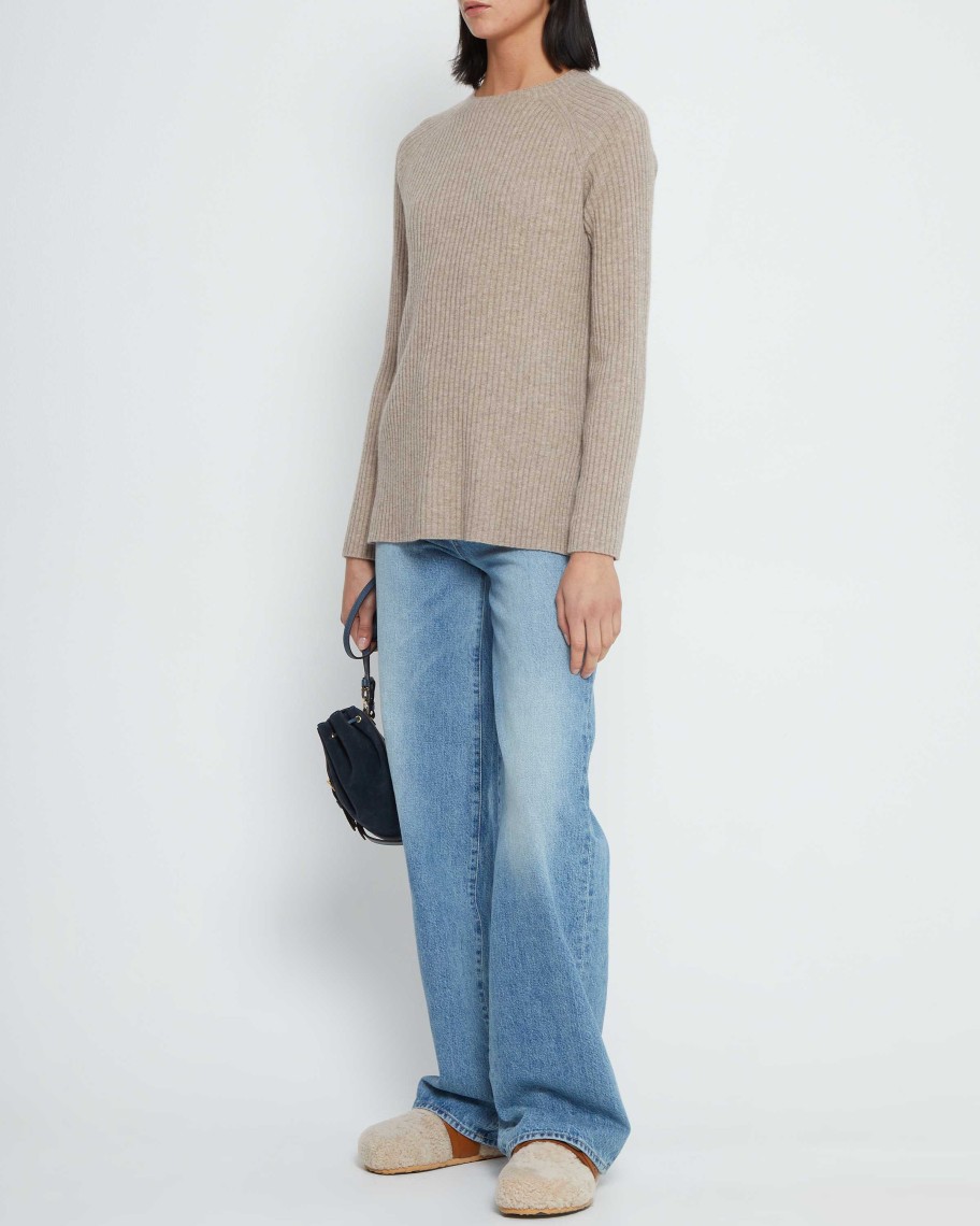 Clothing CAARA | Capua Wool Cashmere Sweater Khaki