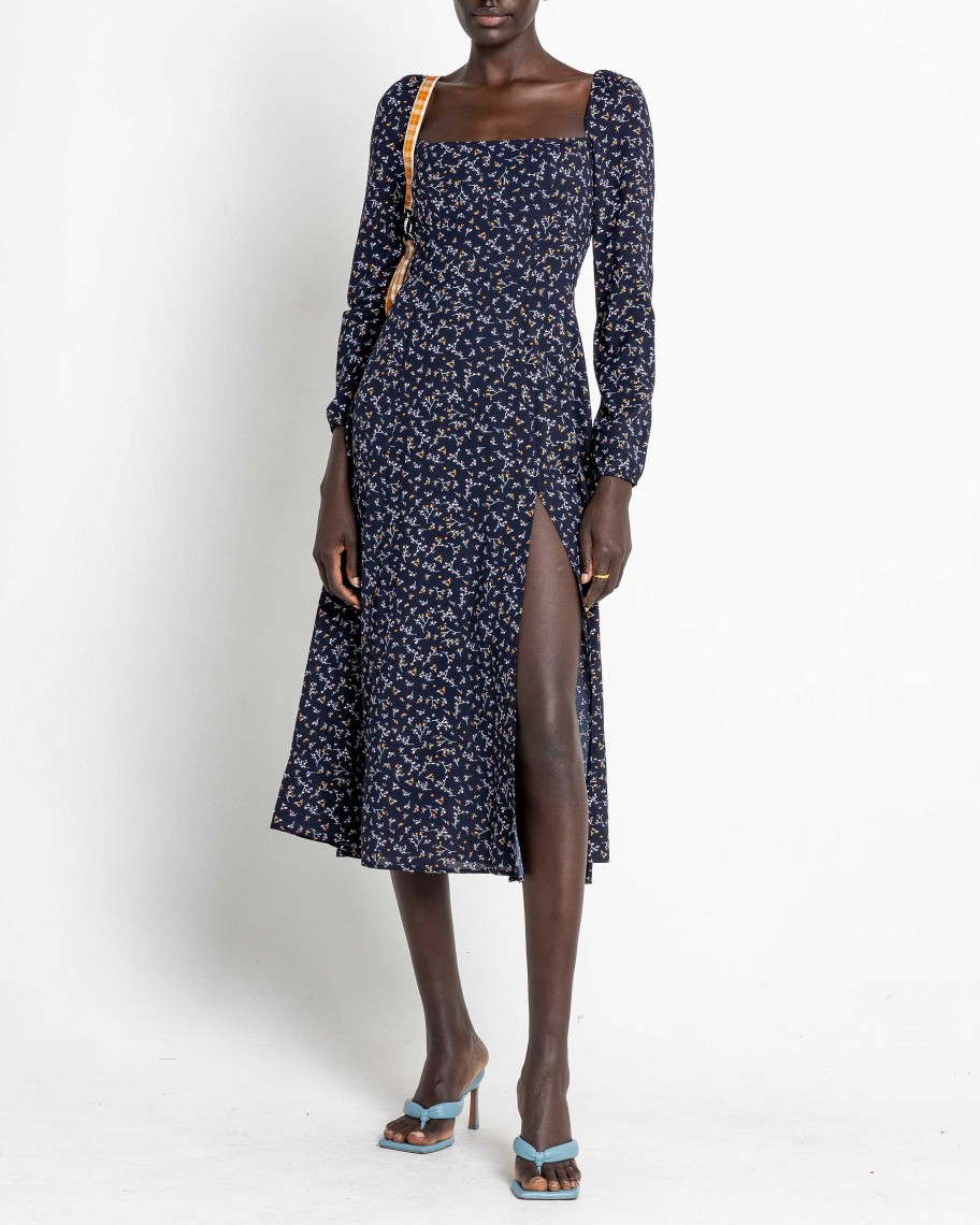 Clothing o.p.t | Lenon Dress Ditsy Navy Floral