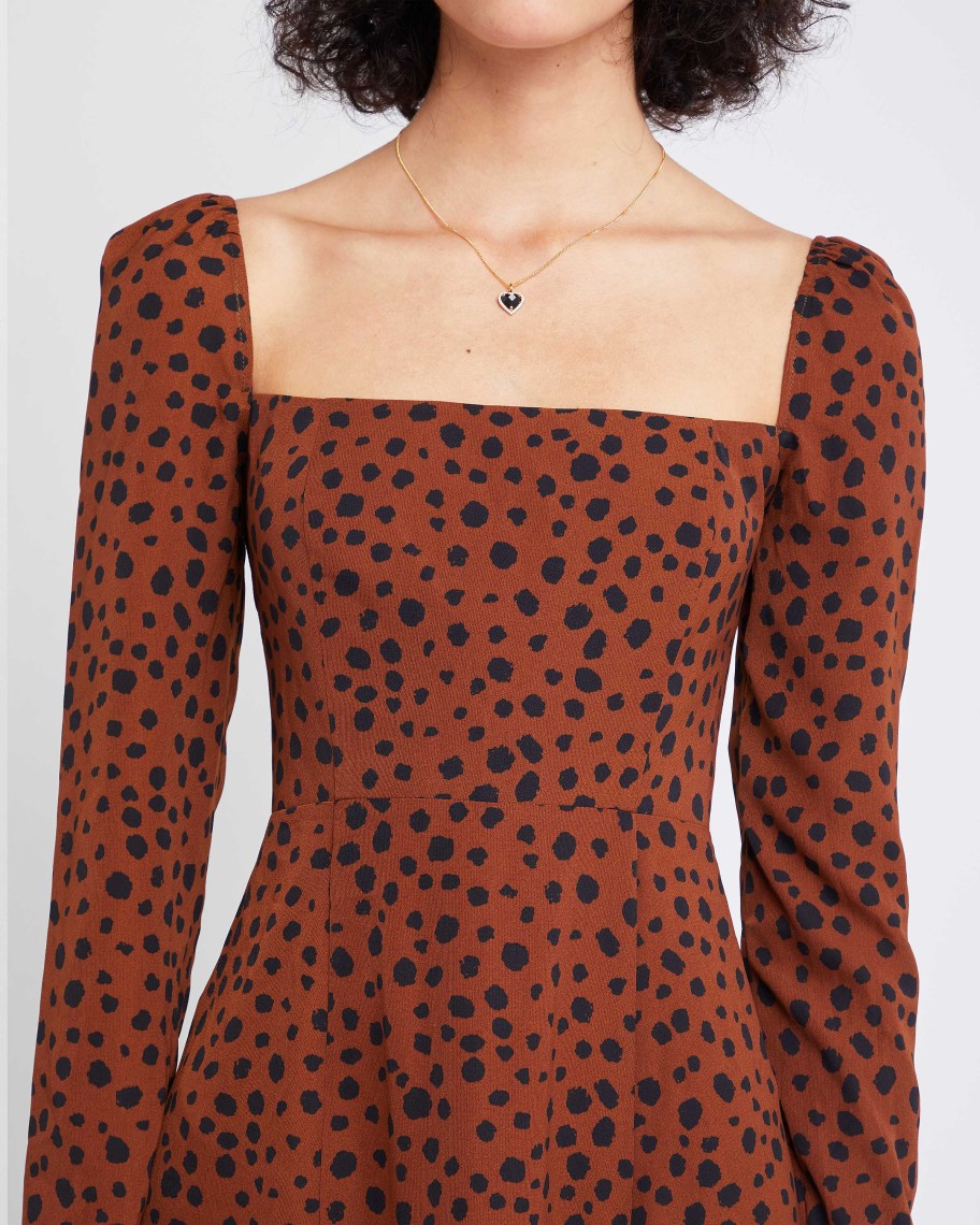 Clothing o.p.t | Lenon Dress Brown Dots