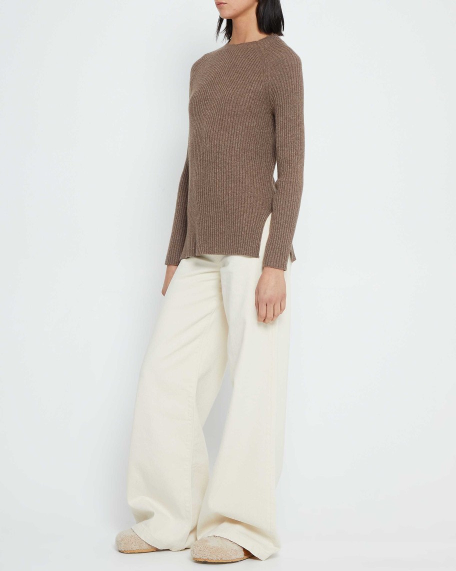 Clothing CAARA | Capua Wool Cashmere Sweater Taupe Mauve