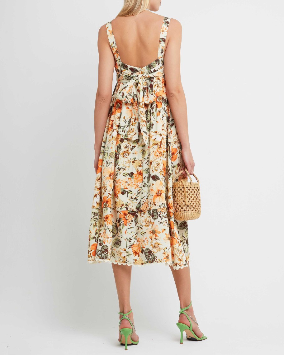 Clothing o.p.t | Zaya Dress Orange Floral