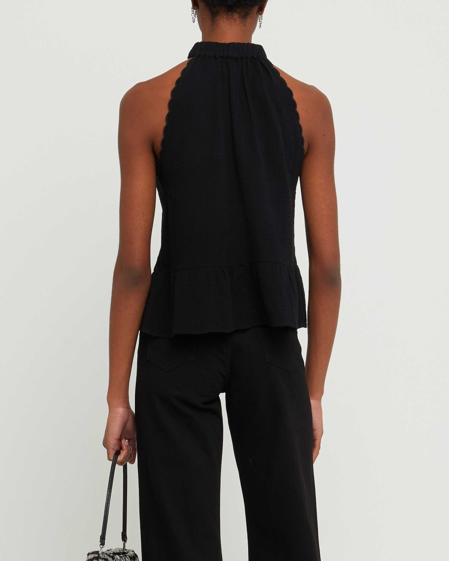 Clothing kourt | Chloe Cotton Top Black