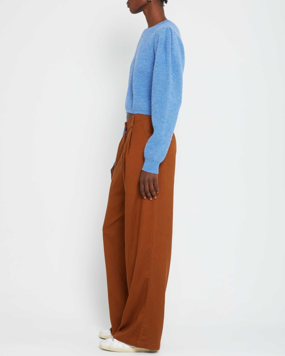 Clothing CAARA | Afiya Crewneck Sweater Azure Blue